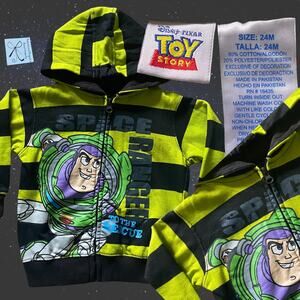 Disney Pixar Toy Story Buzz Lightyear Zip-up Hoodie Baby Sz 24 months
